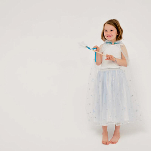 Юбка длинная Рататам (Ratatam) "Лед", голубой иней, 4-10 лет